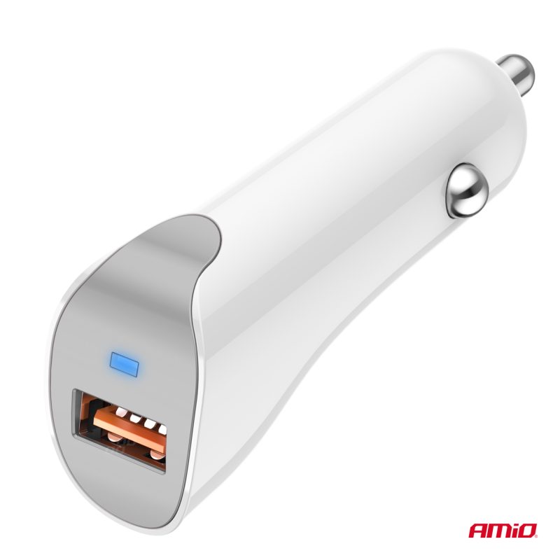 Nabíjačka do auta USB-A 2.1A 12/24V AMiO-03873 – Obrázok 3