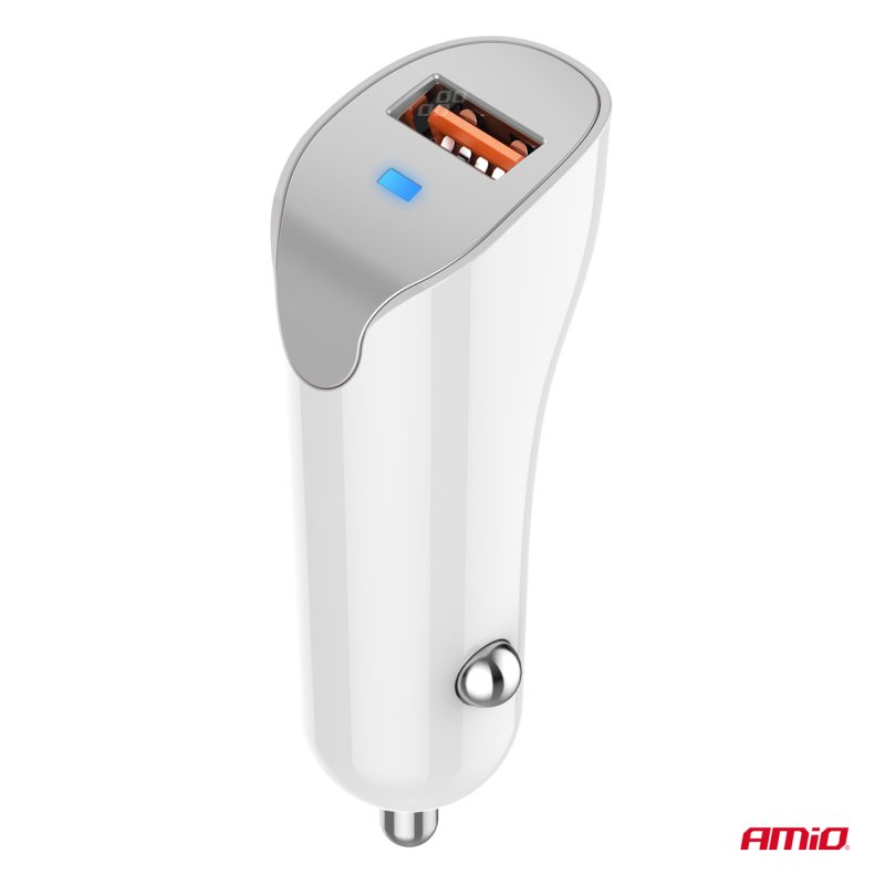 Nabíjačka do auta USB-A 2.1A 12/24V AMiO-03873 – Obrázok 4