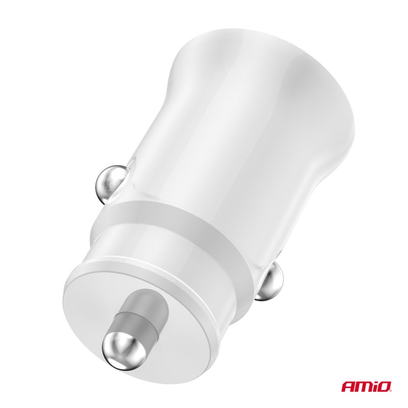 Nabíjačka do auta USB-A + USB-C 20W 12/24V AMiO-03877 – Obrázok 3