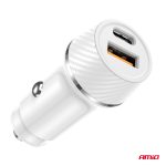 Nabíjačka do auta USB-A + USB-C 20W 12/24V AMiO-03878 – Obrázok 3