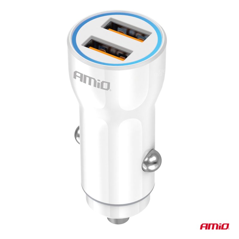Nabíjačka do auta 2xUSB-A 12/24V AMiO-03879 – Obrázok 2