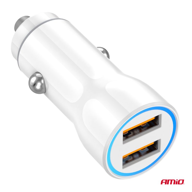 Nabíjačka do auta 2xUSB-A 12/24V AMiO-03879 – Obrázok 3