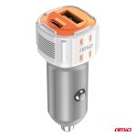 Nabíjačka do auta USB-A + USB-C 20W 12/24V AMiO-03882 – Obrázok 2