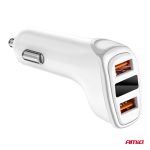 Nabíjačka do auta 2x USB-A + tester napätia akumulátora 3.1A 12/24V AMiO-03887 – Obrázok 4