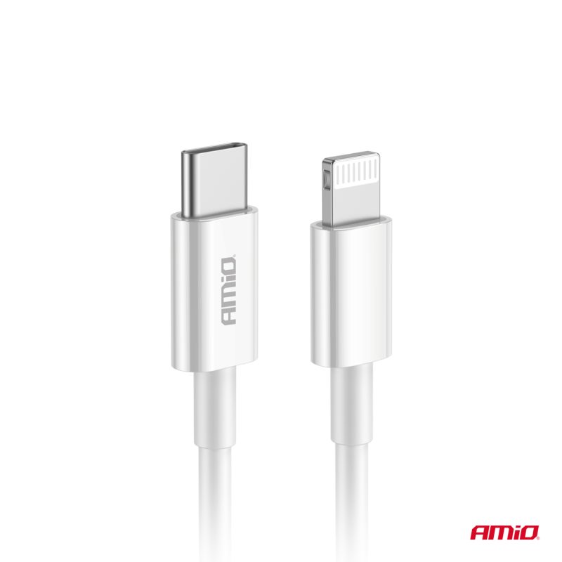 Kábel 'USB-C na Lightning 20W 100cm FullLINK AMIO-03898 – Obrázok 4