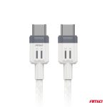 Kábel 'USB-C na USB-C 60W 200cm FullLINK AMIO-03909 – Obrázok 2