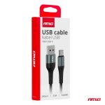 Kábel USB na USB-C 3A 200cm FullLINK AMIO-03912 – Obrázok 3