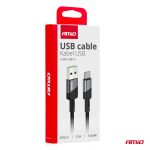 Kábel USB na USB-C 3A 200cm FullLINK AMIO-03924 – Obrázok 3