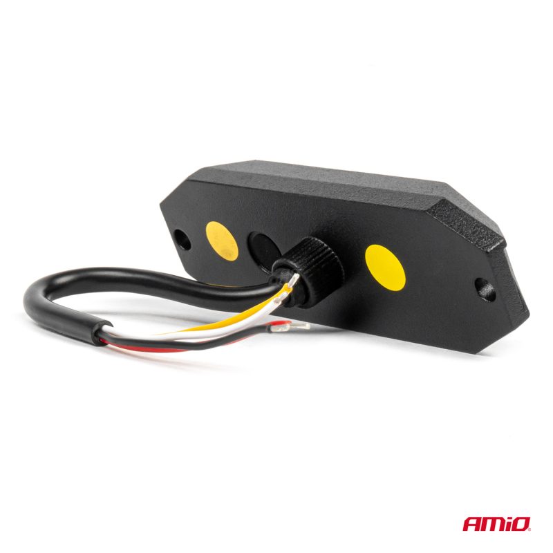 Výstražné osvetlenie oranžové 4x3W LED R65 R10 12/24V IP6K9K AMIO-03929 – Obrázok 3