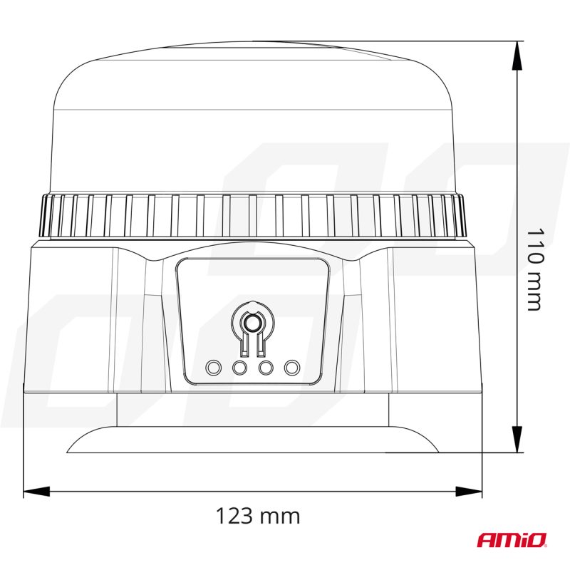 Bezdrôtové výstražné LED svietidlo s diaľkovým ovládaním R65 R10 12/24V AMIO-03932 – Obrázok 9