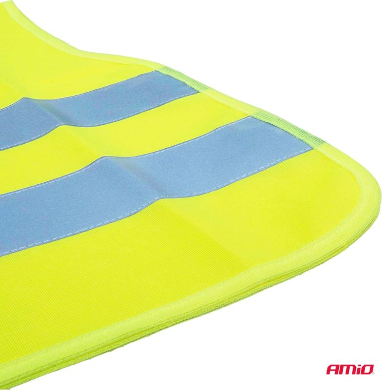 Reflexná vesta detská žltá DOG AMiO-03937 – Obrázok 4