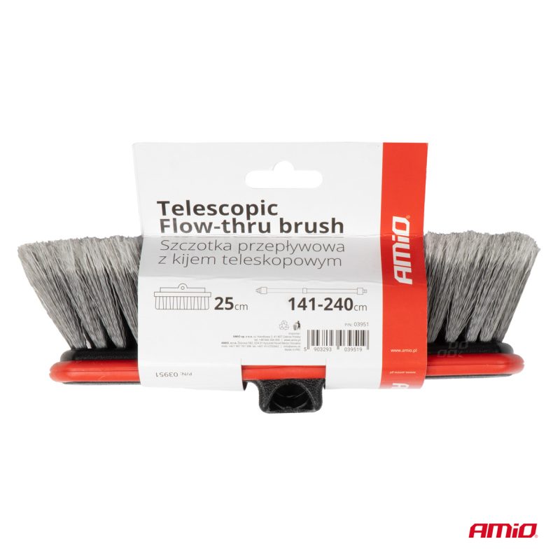 Teleskopická prietoková kefa na umývanie auta 141-240cm AMIO-03951 – Obrázok 7