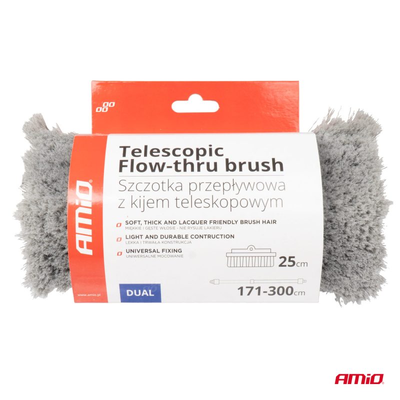 Teleskopická prietoková kefa na umývanie auta 171-300cm AMIO-03954 – Obrázok 7