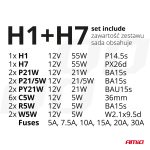 Sada halogénových žiaroviek 30ks (H1+H7) AMIO-03960 – Obrázok 4
