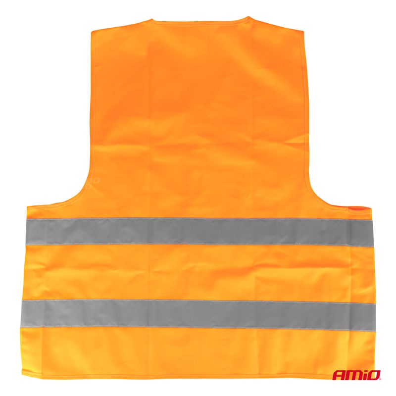 Reflexná vesta XXXL oranžová s certifikátom AMiO-03986 – Obrázok 8