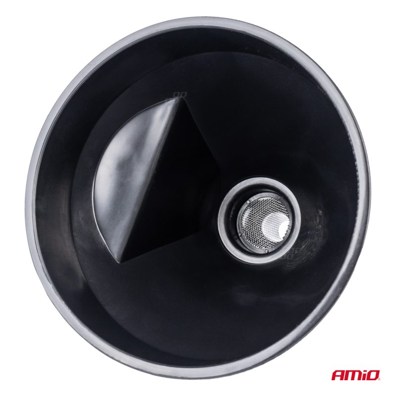 Flexibilný čierny univerzálny lievik so sitkom na kvapalné palivo vodu 13,5 cm AMiO-04036 – Obrázok 3