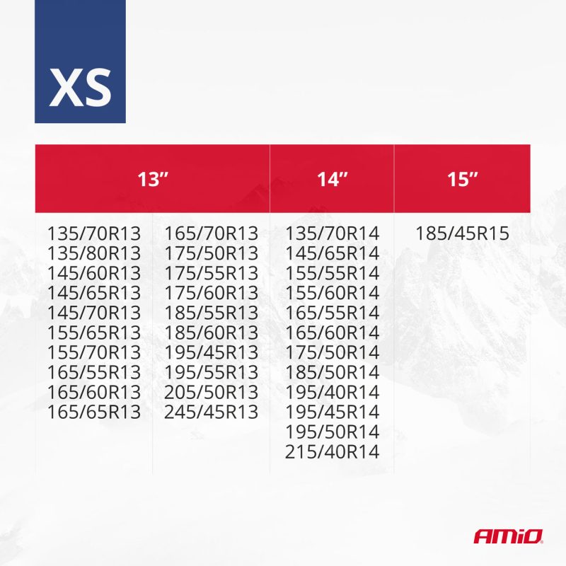 Textilné snehové reťaze XS EN16662-1 Önorm V5121 2 ks AMIO-04079 AMIO-04079 – Obrázok 13