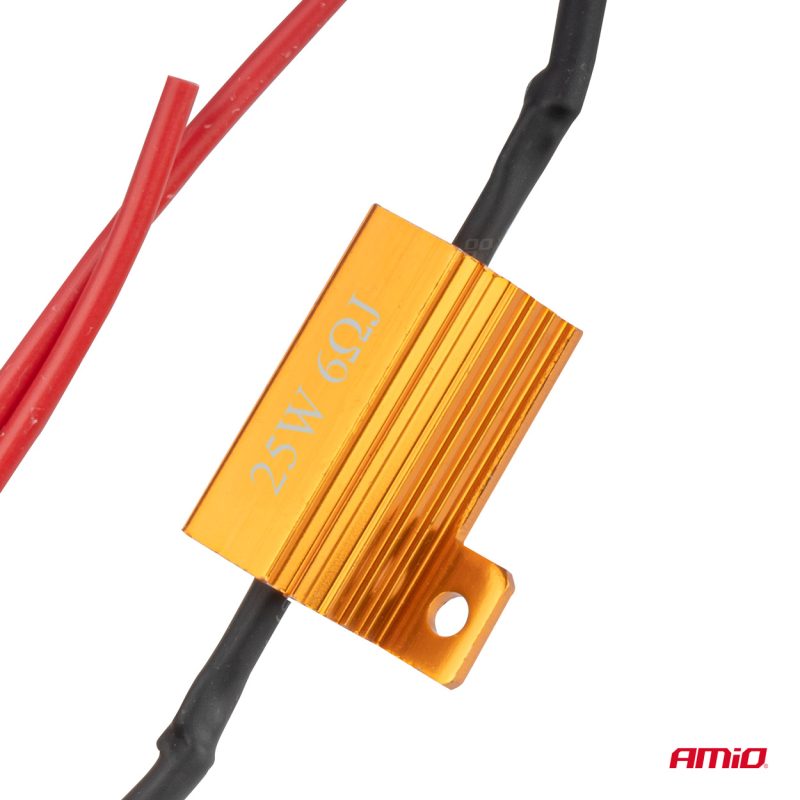Rezistor pre LED žiarovky CANBUS 6Ω 25W AMiO-04092 – Obrázok 3
