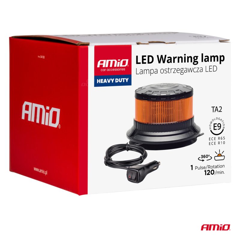 LED výstražný maják W28M 12V 24V AMiO-04105 – Obrázok 7