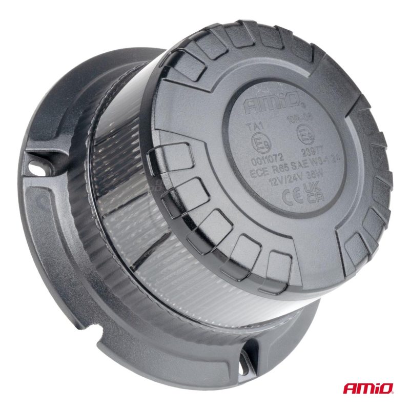 LED vystražný maják W28B 12V 24V AMiO-04109 – Obrázok 2