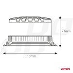 LED vystražný maják W28B 12V 24V AMiO-04109 – Obrázok 4