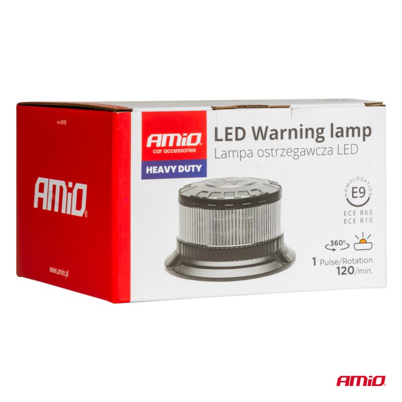LED vystražný maják W28B 12V 24V AMiO-04109 – Obrázok 5