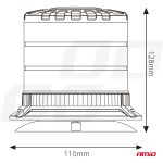 LED výstražný maják W30M 12V 24V AMIO-04111 – Obrázok 7