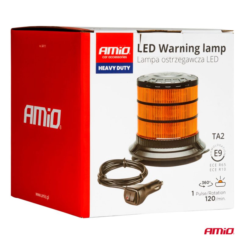 LED výstražný maják W30M 12V 24V AMIO-04111 – Obrázok 8