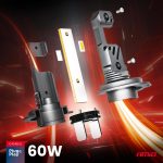 LED žiarovky hlavného svietenia Hybrid séria H7 H18 6000K Canbus 60W AMIO-04115 – Obrázok 3