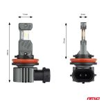 LED žiarovky hlavného svietenia Hybrid séria H8 H9 H11 H16 6000K Canbus 60W AMIO-04116 – Obrázok 4
