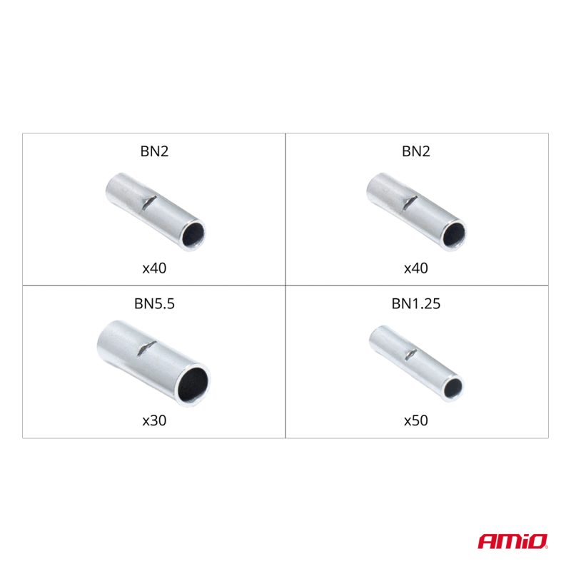 Sada káblových konektorov BN1.25 BN2 BN5.5 160pcs AMiO-04123 – Obrázok 5