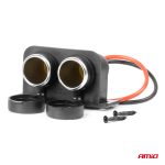 Dvojitá hermetická zásuvka zapaľovača 12/24V AMiO-04130 – Obrázok 2