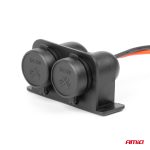 Dvojitá hermetická zásuvka zapaľovača 12/24V AMiO-04130 – Obrázok 4