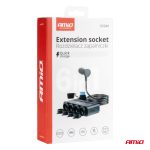 Štvornásobná predlžovacia zásuvka PD30W QC3.0 12/24V max 216W AMIO-04175 – Obrázok 5