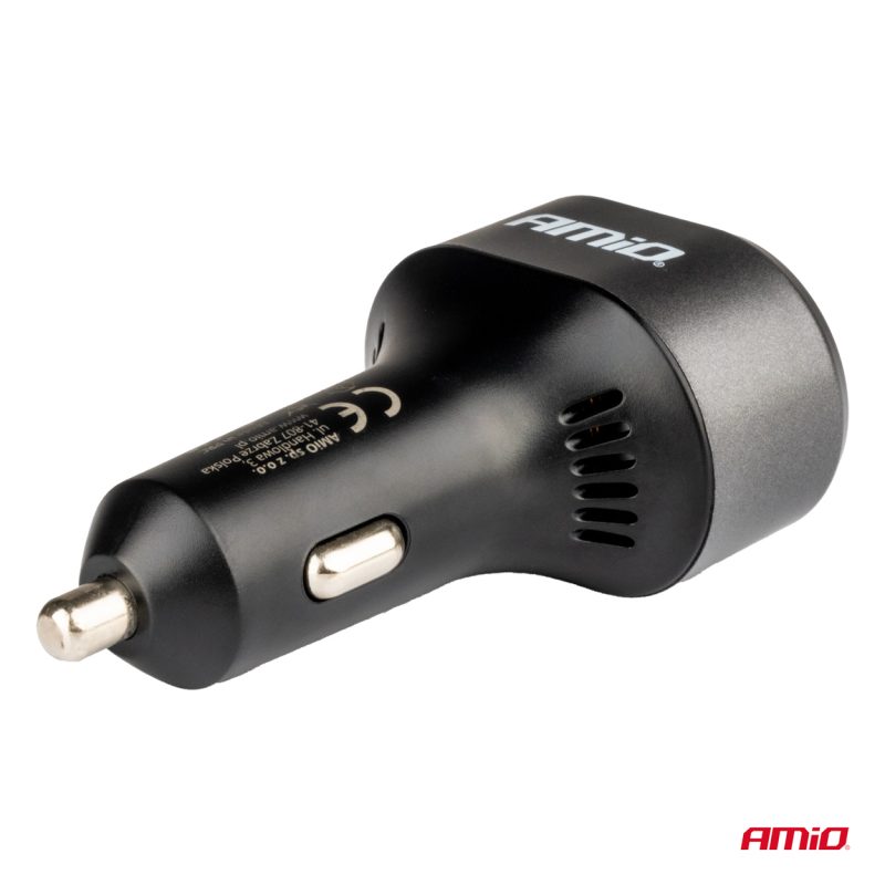 Rýchla autonabíjačka 3.0 PD65W PD20W AMiO-04177 – Obrázok 4