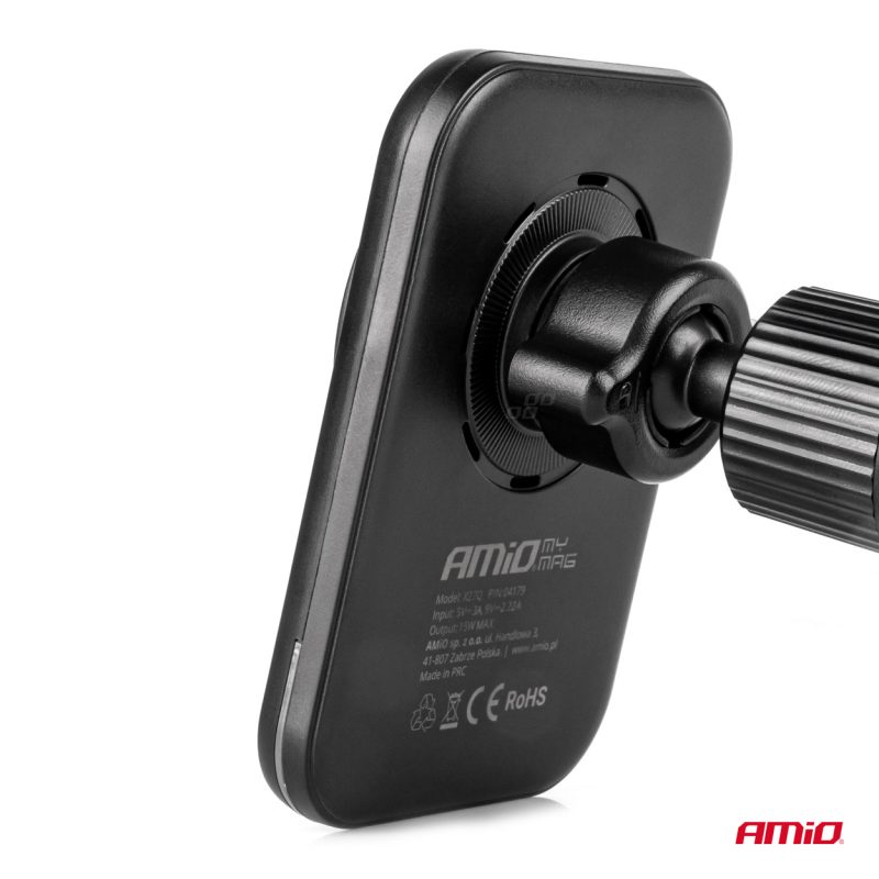 Držiak magnetický s rýchlonabíjačkou do auta Qi2 15W AMiO-04179 – Obrázok 6
