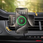 Držiak magnetický s rýchlonabíjačkou do auta Qi2 15W AMiO-04180 – Obrázok 8
