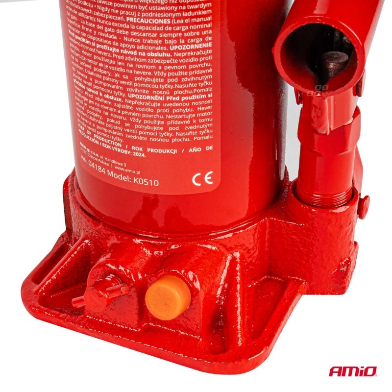 Hydraulický piestový zdvihák 10T v PVC boxe AMIO-04184 – Obrázok 4