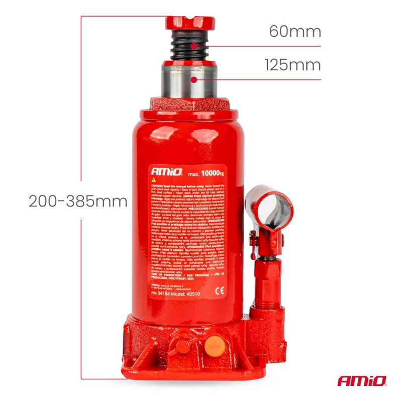 Hydraulický piestový zdvihák 10T v PVC boxe AMIO-04184 – Obrázok 5