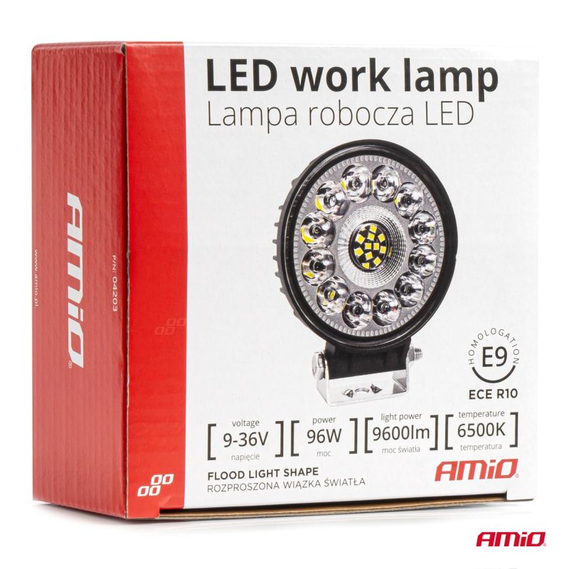 Pracovné LED svetlo AWL62 96W 6500K 9600lm 9-36V AMiO-04203 – Obrázok 8