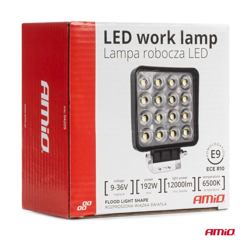 Pracovné LED svetlo AWL64 192W 6500K 12000lm 9-36V AMIO-04205 – Obrázok 8