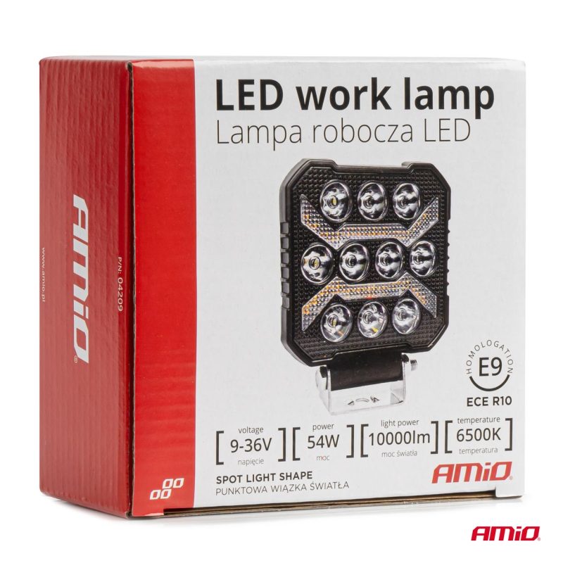 Pracovné LED svetlo AWL68 54W 6500K 10000lm 9-36V AMiO-04209 – Obrázok 10