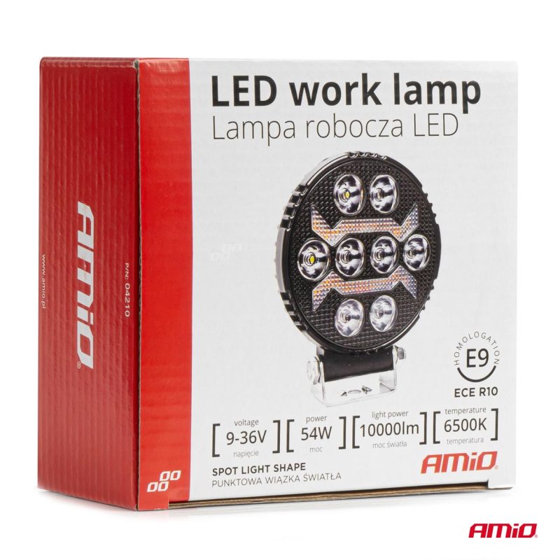 Pracovné LED svetlo AWL69 54W 6500K 10000lm 9-36V AMiO-04210 – Obrázok 10