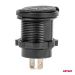 Vodotesná nabíjačka s modrým LED indikátorom 4,2A 2xUSB 12/24V AMiO-04217 – Obrázok 3