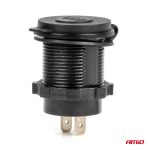 Vodotesná nabíjačka s MODRÝM LED podsvietením 2xUSB QC3.0 12/24V AMiO-04218 – Obrázok 3