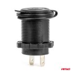 Vodotesná zásuvka do zapaľovača auta s MODRÝM LED podsvietením 12/24V AMiO-04220 – Obrázok 3