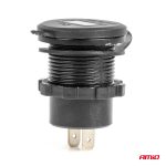 Vodotesná nabíjačka so spínačom, digitálnym voltometrom ČERVENÝ LED indikátor USB + USB C QC3.0 12/24V AMiO-04225 – Obrázok 3