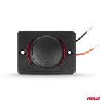 Vodotesná telefónna nabíjačka štvorcová s ČERVENÝM LED podsvietením 2xUSB 12/24V AMiO-04230 – Obrázok 3