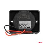 Vodotesná telefónna nabíjačka štvorcová s ČERVENÝM LED podsvietením USB + USB C QC3.0 12/24V AMiO-04231 – Obrázok 2