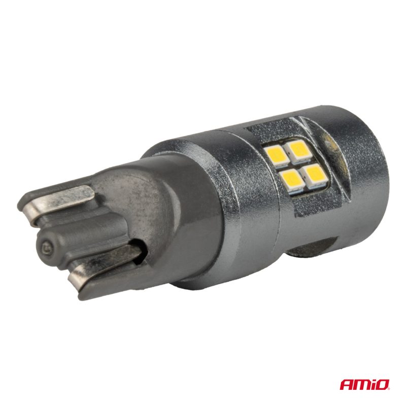 LED žiarovky CANBUS T10 W5W 16SMD 2016 Biele 12V/24V AMiO-04234 – Obrázok 4